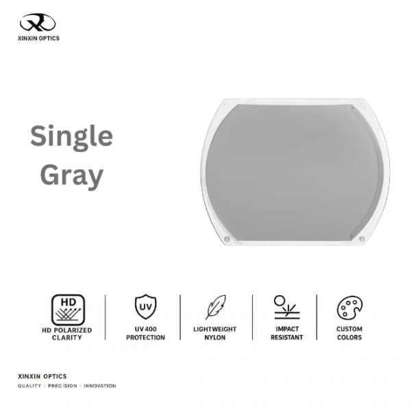 Lente de Nylon Polarizado Color Sólido Gris