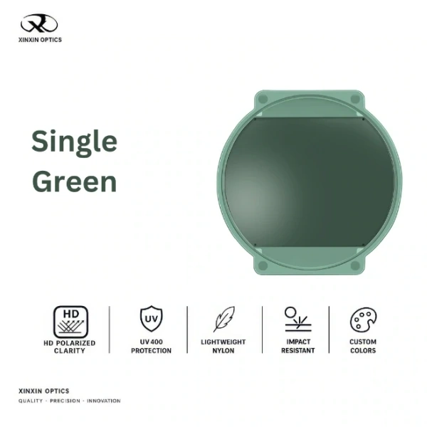 Lente de Nylon Polarizada Color Sólido Verde