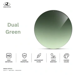 nylon sunglasses lens dual gradient color green tinted