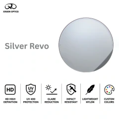 nylon sunglasses lens mirror coated gray silver