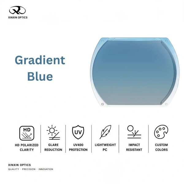 PC Polarized Lens Gradient Color Blue Tinted