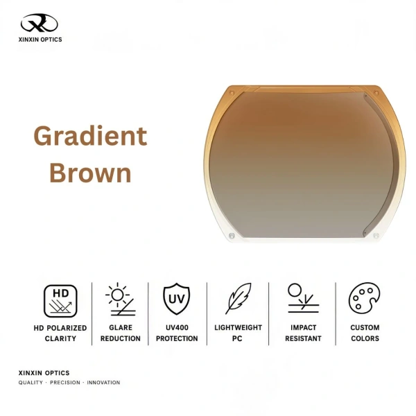 PC Polarized Lens Gradient Color Brown Tinted