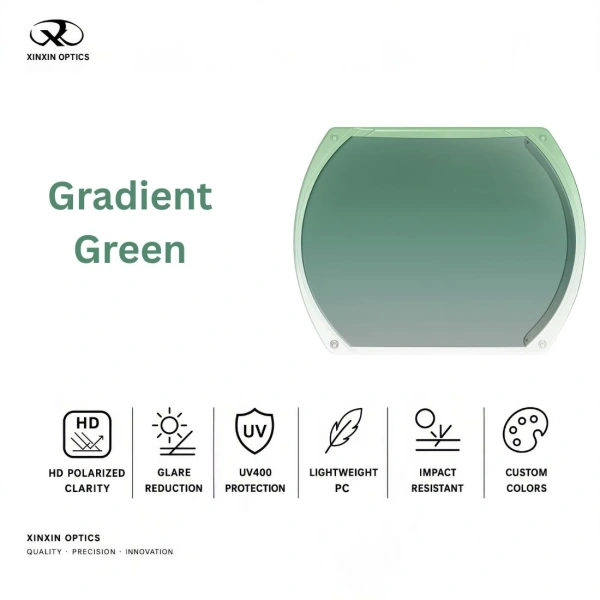PC Polarized Lens Gradient Color Green Tinted