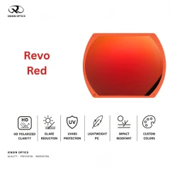 pc polarized lens mirror color red
